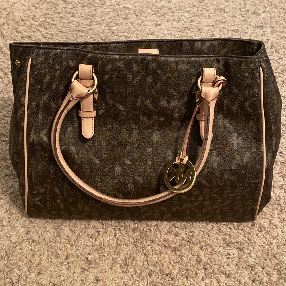 Michael Kors brown logo tote bag w/ dust bag